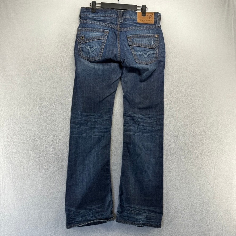 Vintage Guess Jeans Mens 30 fits 32x33 Blue Falcon Slim Boot Y2K Denim Bootcut
